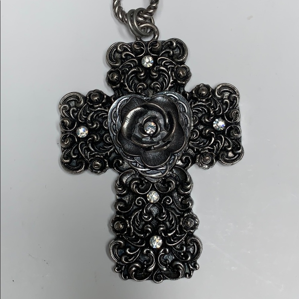 Statement Piece Large Cross Necklace - image 4